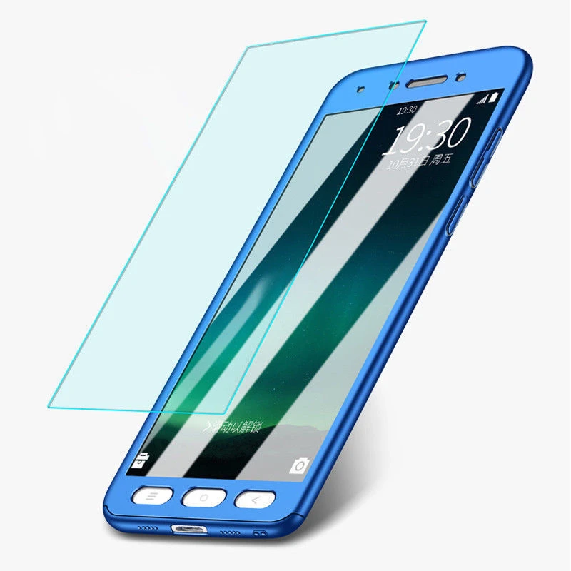 Гибридный чехол и закаленное стекло для Xiaomi Redmi 4X5 Plus 6 Note 5Pro 360 Полное покрытие 4 4A 5A