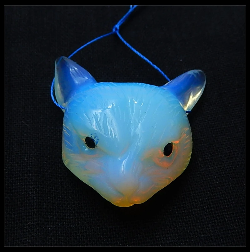 

Handmade So Cute Animal Undressed ore Opalite White Color Fashion Pendant Bead Accessories 42x39x11mm 28.8g
