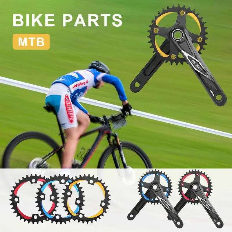 Велосипедная Звездочка ведущая звездочка велосипеда MTB велосипед круг коленчатый набор одной пластины велосипед аксессуары детали для езды на велосипеде