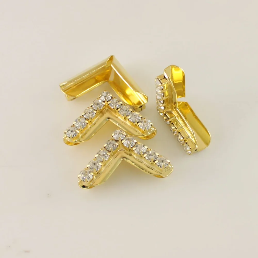 200pcs Crystal Rhinestone Scrapbooking Albums Book Gold Silver Rose Golden Corner Protectors Horse Browbands|Бамперы для углов| |