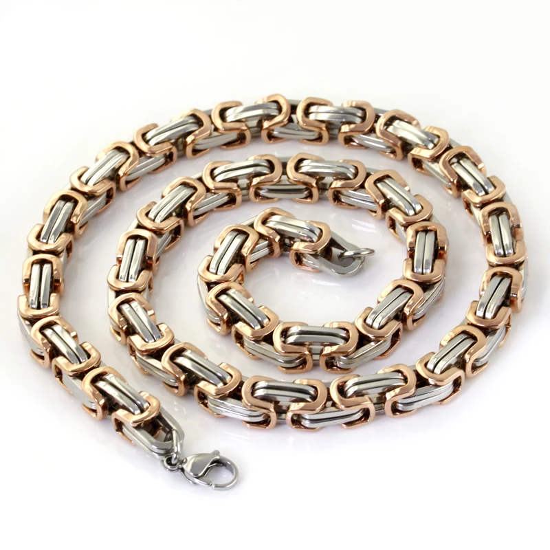 Оптовая продажа розничная модная Византийская цепочка из нержавеющей стали 316L 8 ~
