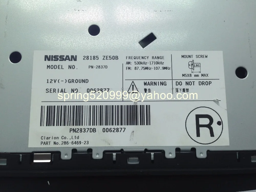 Ni san 28185 ZE50B clarion PN2837DB Boses 6 дисковый сменный блок для навигатора Honda Pathfinder Заводская
