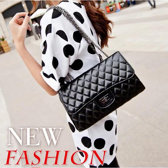 Новая модная сумка на одно плечо с ромбовидной решеткой сумки-слинг для женщин