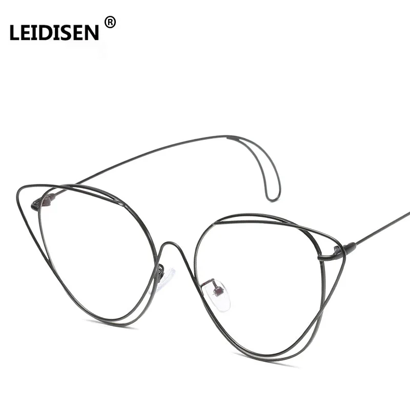 LEIDISEN Hollow Out Double Rims Vintage Mens Eyeglasses Frame Women Brand High Quality Metal Optical Glasses Computer Work UV | Аксессуары