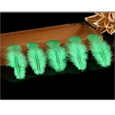Green 100 шт. Шлейфы 1-2 дюйма 4-8 см перо фазана Mariage перья, перо для детей на карнавал, Хэллоуин, Рождество "сделай сам" для декорирования вестибюлей - Цвет: Green