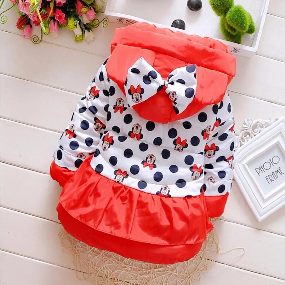 Розничная продажа коллекция 2017 года красивая куртка с Минни для девочек
