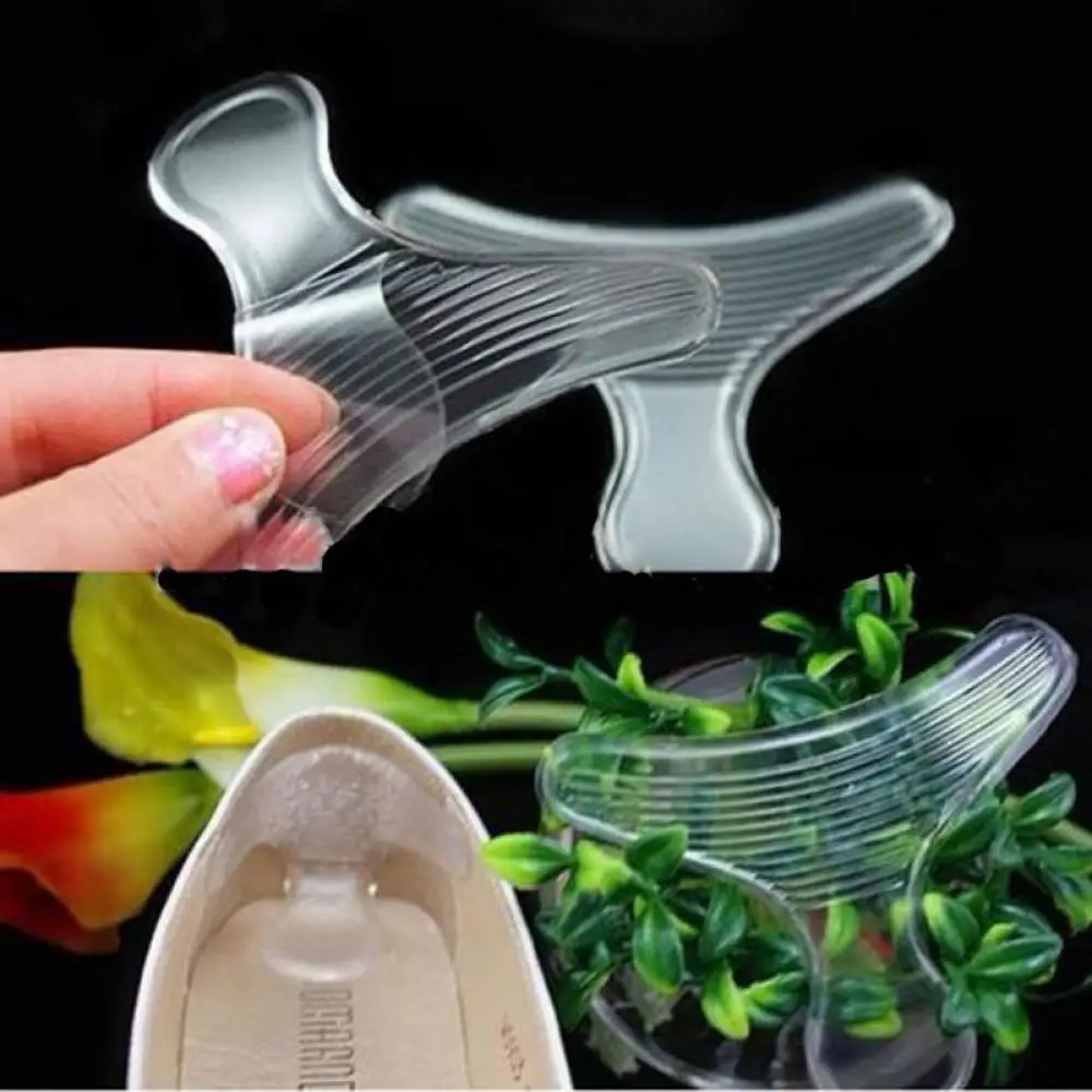 

1 Pair New Silicone Back Heel Liner T-shape anti-friction Gel Cushion Pads Insole High Dance Shoes Grips for Shoes