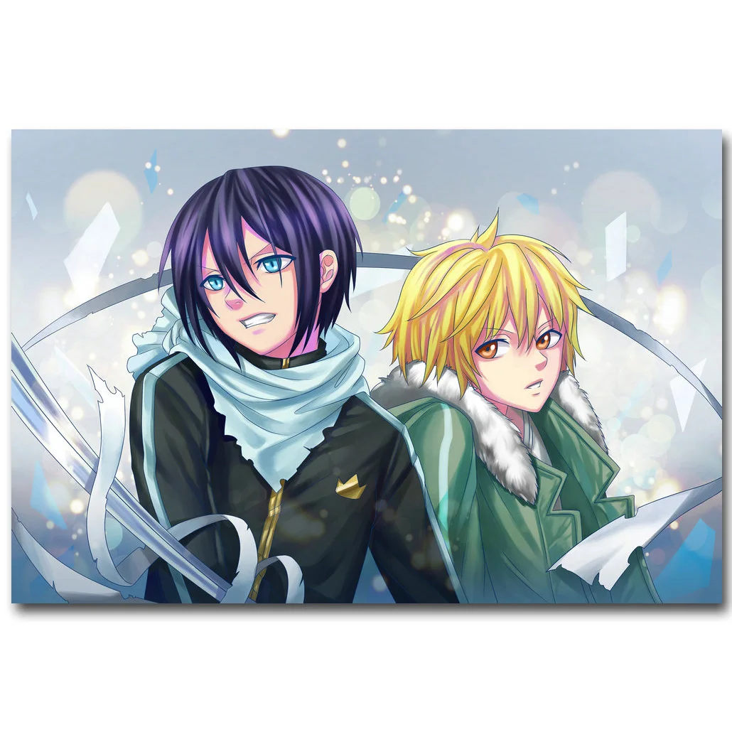 Noragami аниме искусство шелк ткань постер печать 13x20 24x36 дюймов Yato Yukine Iki Hiyori картина