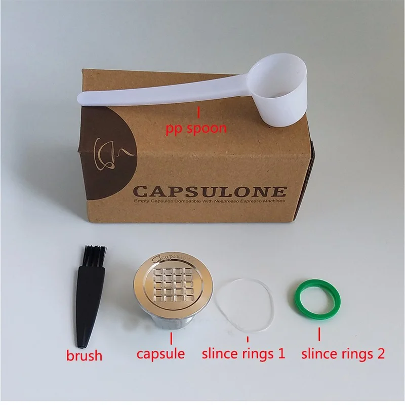 

capsulone STAINLESS STEEL Metal Nespresso Machine Compatible Capsule Refillable Reusable/gift better than mycoffeestar