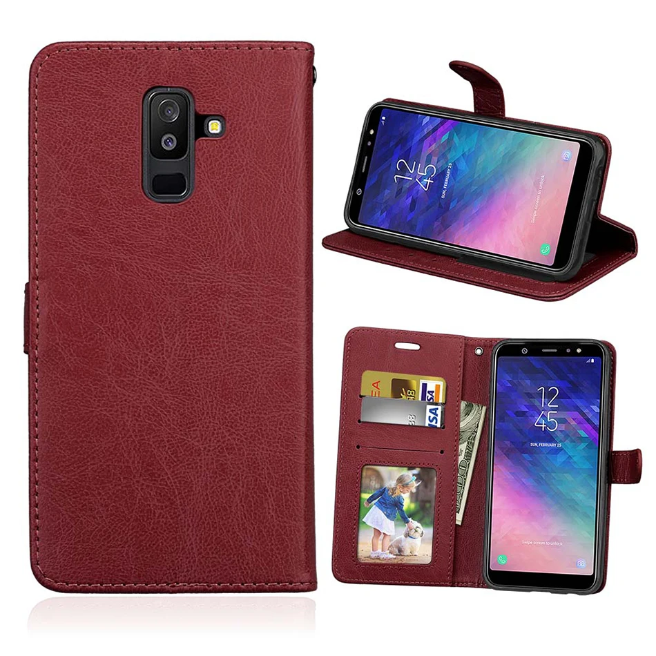 Кожаный чехол для samsung Grand Prime Pro, чехол для Galaxy On6 J4 J6 J5 J7, чехол-кошелек, чехол для телефона с отделением для карт