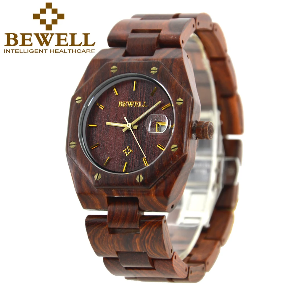 2018 Новинка BEWELL кварцевые деревянные часы мужские роскошные брендовые модные