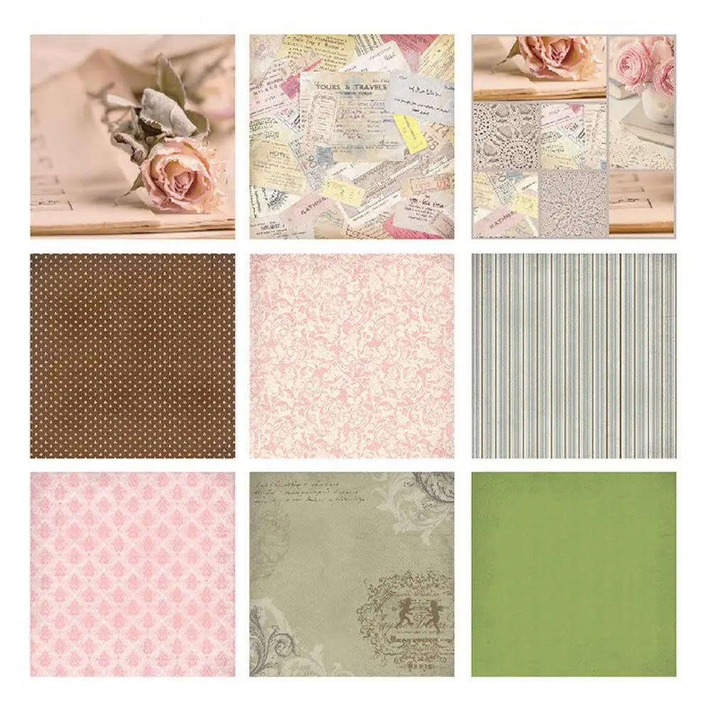 36 листов фотоальбомы сделай сам винтажная бумага для скрапбукинга изготовления