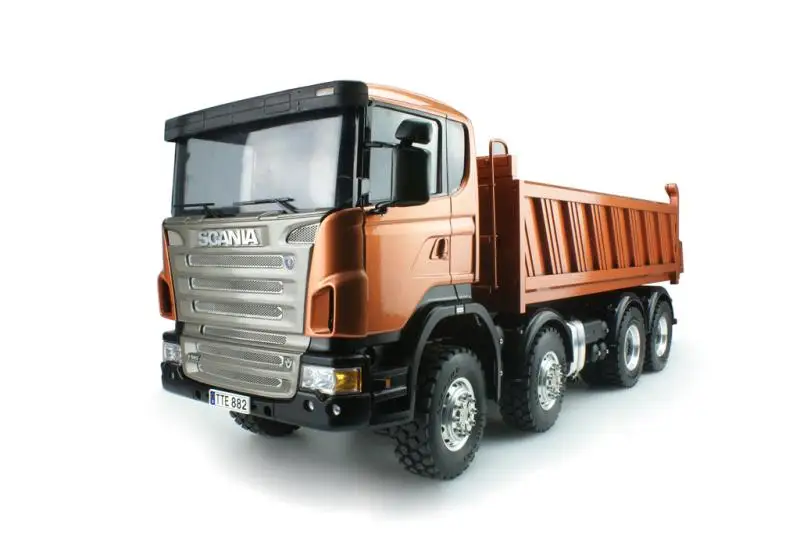1/14 самосвал Scania полный привод 8X8 гидравлический самосвал высокий крутящий момент электрическая модель LS-20130002 RCLESU Tamiya грузовик