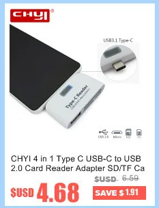 CHYI 4 в 1 OTG USB 2,0 считыватель смарт-карт SD устройство для чтения карт TF USB2.0 карта адаптер с разъемом Micro-USB Порты и разъёмы для смартфонов на платформе Android