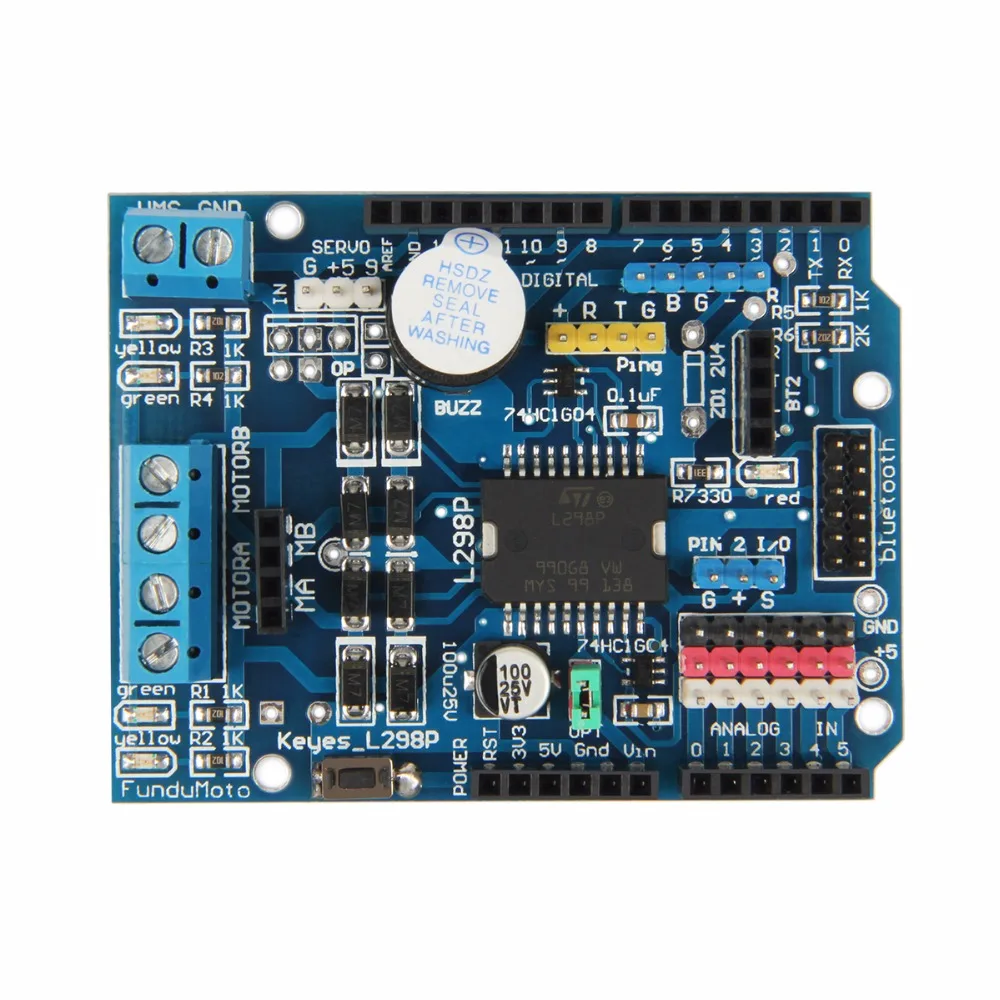 L298P щит R3 DC мотор драйвер модуль 2A h мост 2 способ релейный для Arduino UNO 2560NW|h-bridge