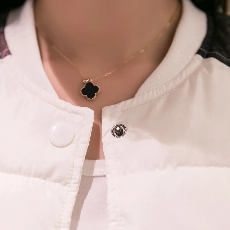 Новинка модная женская зимняя Корейская короткая приталенная куртка пуховик с