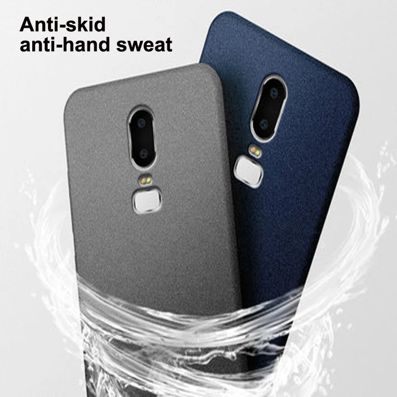 Чехол для OnePlus 6 тонкий матовый чехол с эффектом потертости и песчаником мягкий
