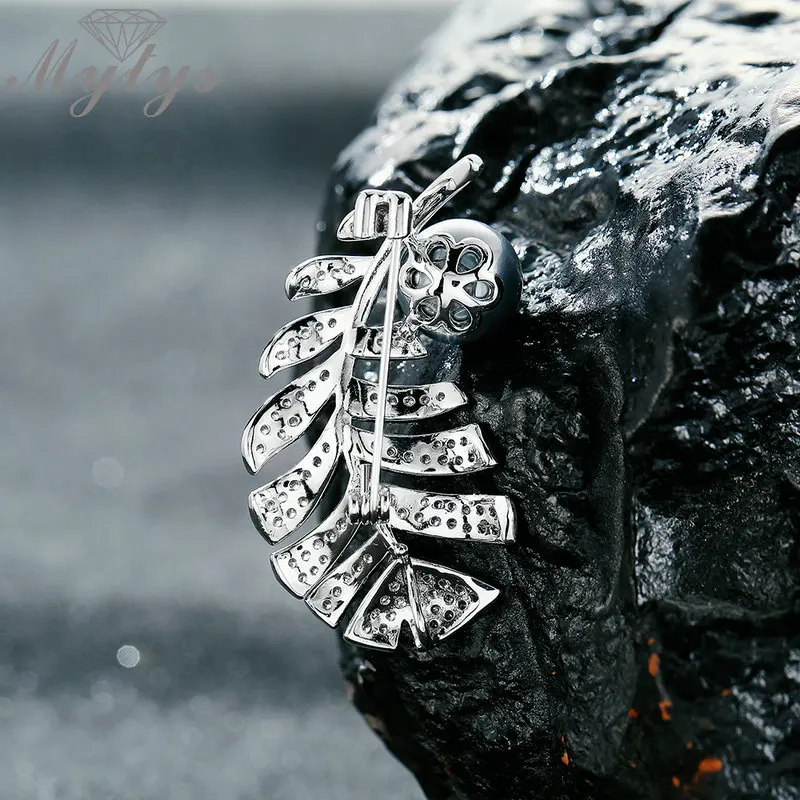 Mytys изысканная модная простая брошь высокого уровня с фианитами свадебный