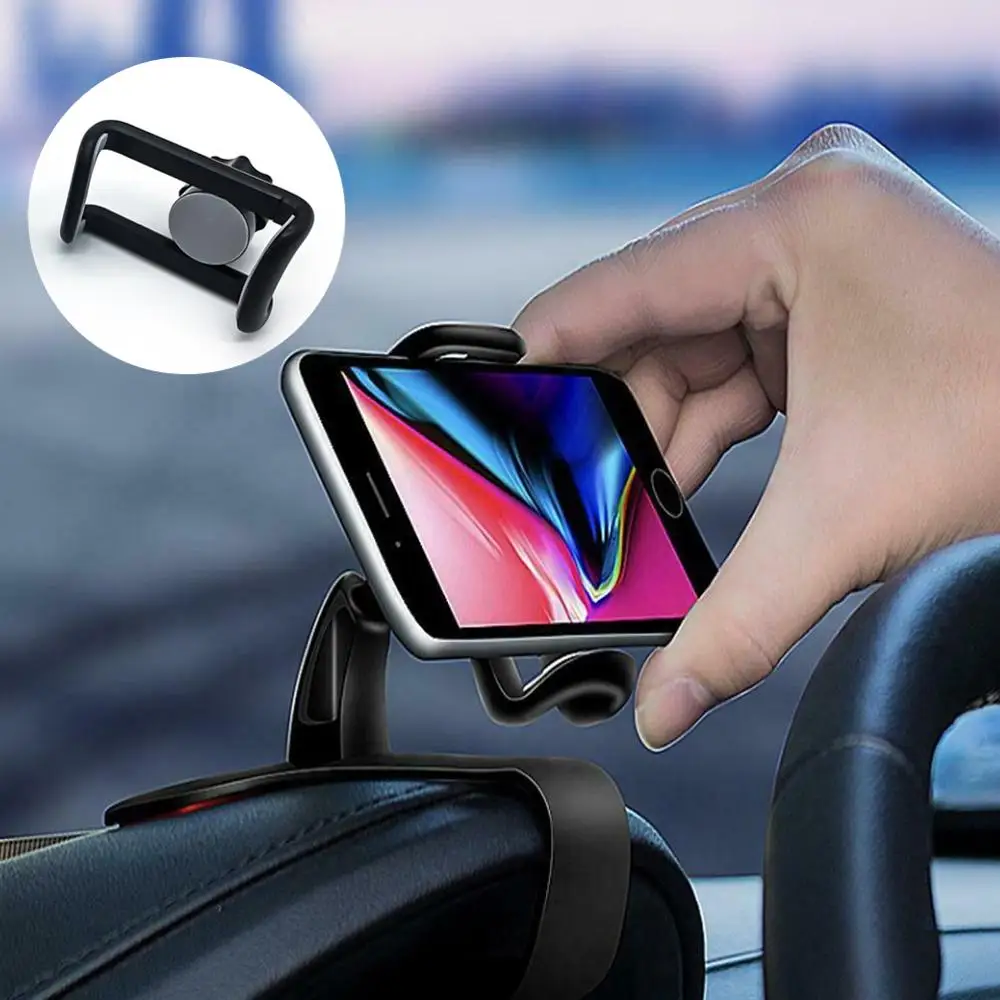 Универсальный автомобильный держатель для телефона с зажимом и креплением на