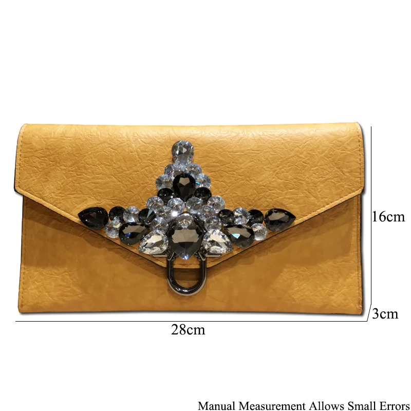 Korean Style Diamond Clutch Bag PU Leather Fashion Clutches Bags Solid Color Big Purse Women Shoulder Bags Crossbody Pack Gifts