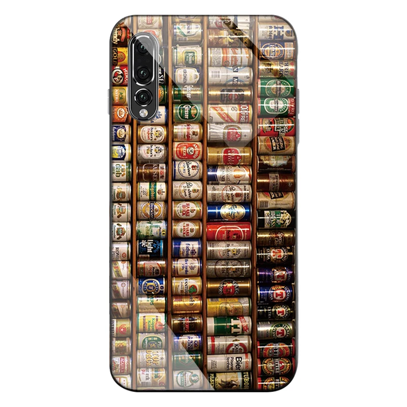 black edge Case for huawei p20 lite p30 p10 MATE 20 10 pro nova 4 3i Cover Luxury Aurora glass TPU Art rose Phone |