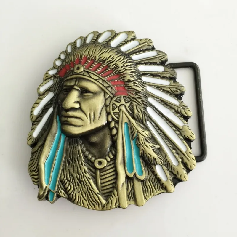 Розничная продажа новый стиль крутой 3D индийский ковбойский ремень пряжки с 73*78