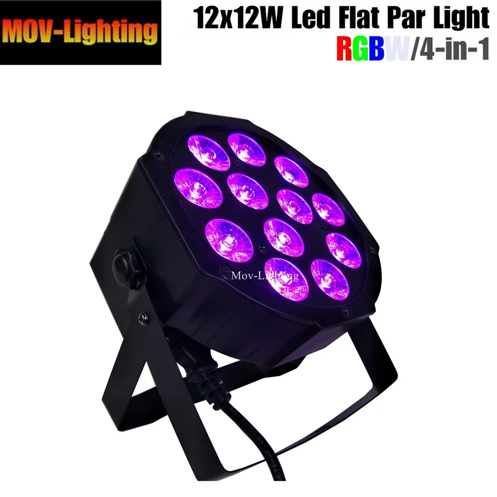 12 шт./Лот 12x12 Вт RGBW 4 в 1 LED di Lusso 8 Canali Led Flat Par dj dmx|Эффект освещения сцены| |