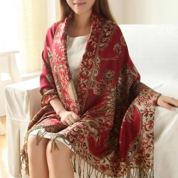 Women Winter Knitted Poncho Capes Shawl Cardigans Sweater Coat Chinese Style V Neck Floral Wrap Swing |