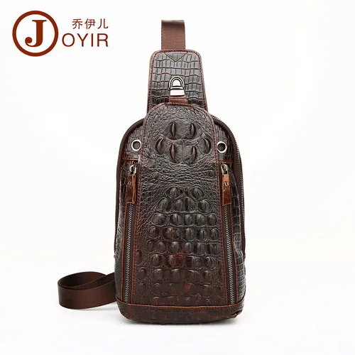 alligator pattern Горячая распродажа мужская кроссбоди из натуральной кожи натуральной груди пакет кожа груди сумки мужчины мешочек для мужского сумка мужская кожаная из натуральной кожи сумку мужская сумка мессенджер Сумка 1313 - Цвет: alligator pattern