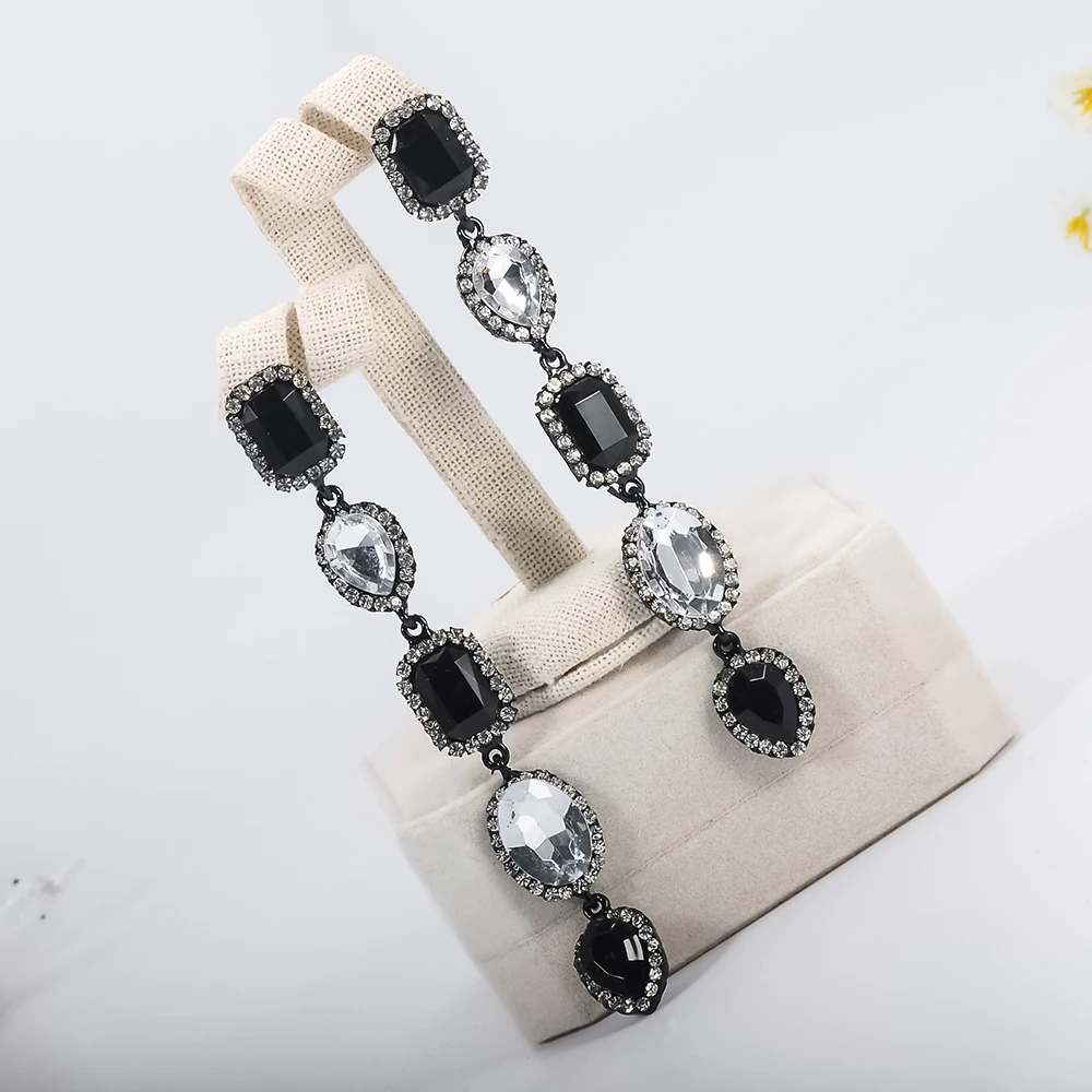 LZESHINE Роскошные Бусины красочные длинные Серьги себе ювелирных изделий