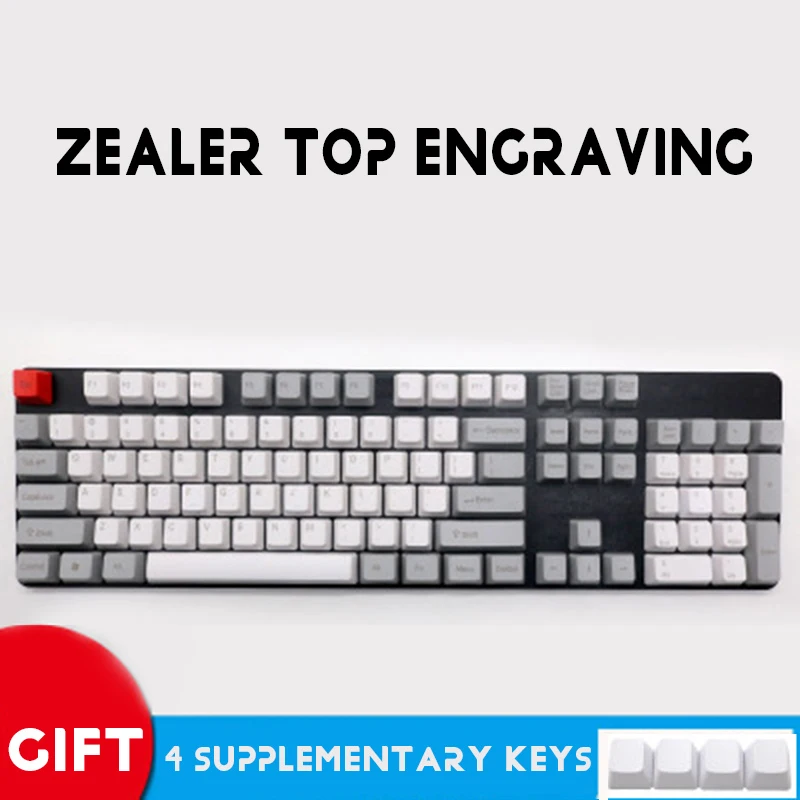 ZEALER Top 108-key Мел ключ/ZEALER/Carbon FILCO Top/Side/пустой гравировка личности Keycap механическая клавиатура Keycaps - Цвет: ZEALER Top