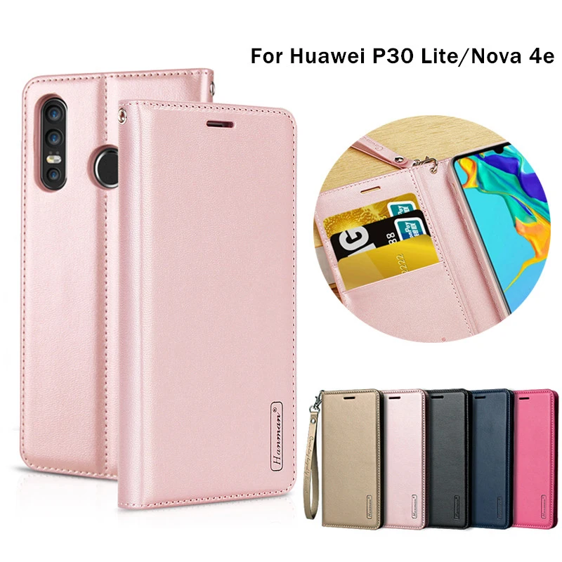 Чехол-раскладушка кожаный чехол для телефона для huawei P30 Lite чехол Магнитный чехол из мягкого ТПУ с отсеком для карт и подставкой для задняя крышка для huawei Nova 4e чехол