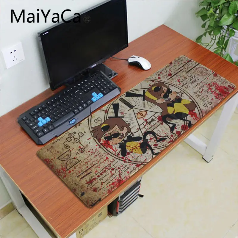 Lock Edge 30x60cm Maiyaca Гравити Фолз Билл Шифр ноутбук игровой мыши коврик для мыши Блокировка края игровой коврик клавиатура коврик, подложка под стол - Цвет: Lock Edge 30x60cm