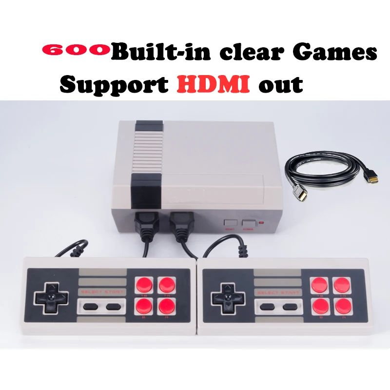 Coolbaby HDMI Out Ретро Классическая видеоигра консоль детство портативный игровой плеер семья ТВ встроенный 600 игры для NES Mini