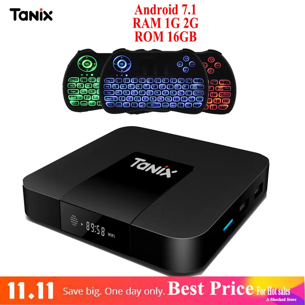 Tanix TX3 мини ТВ Box Android 7 1 коробка ГБ 2 Оперативная память 16 Встроенная Amlogic S905W 4 ГГц WI