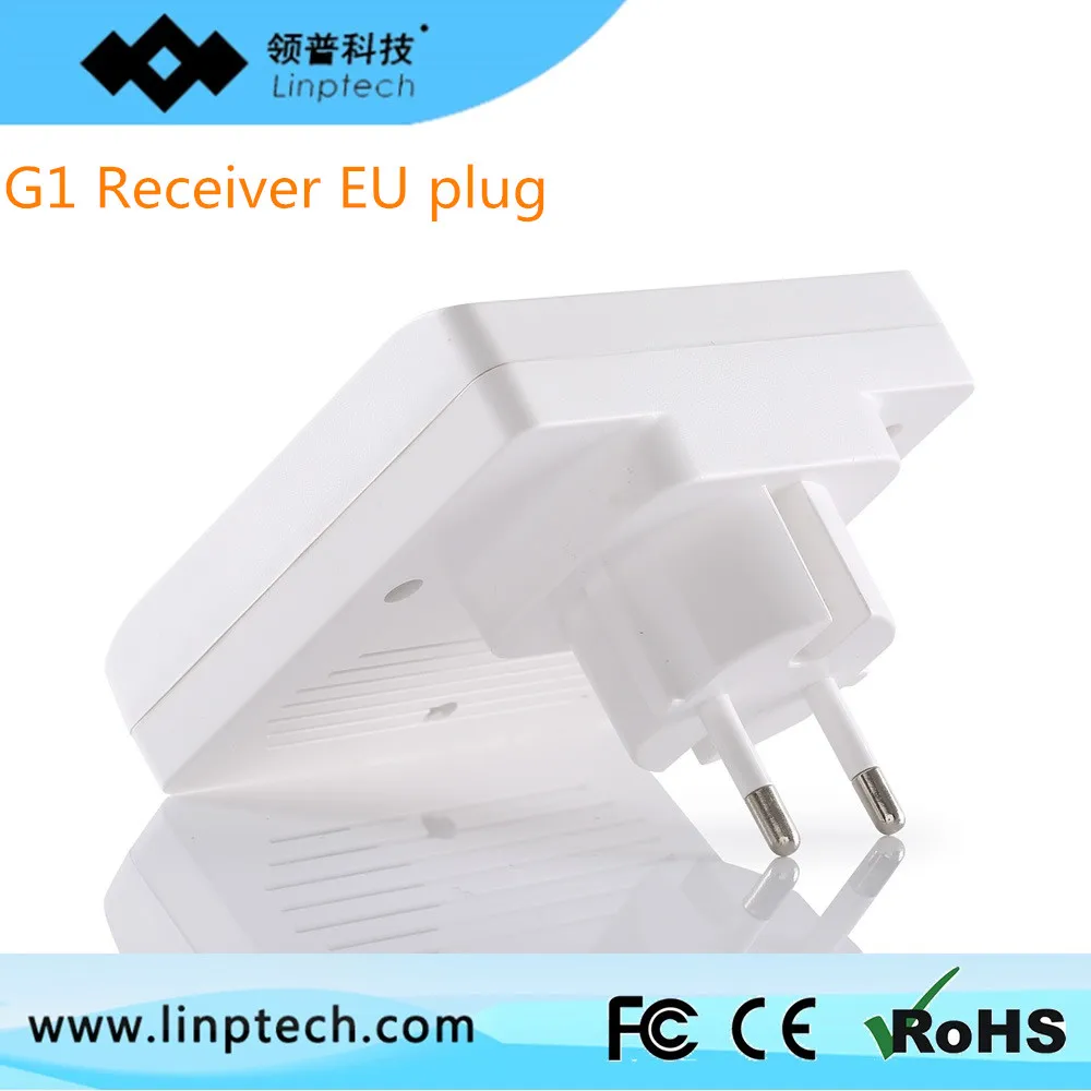 G1 EU Receiver Only G1 аксессуары продаются отдельно) Linbell Беспроводная умная передача данных по 433 динамический звонок без аккумулятора 433 МГц двери передатчик звонка EU/US/UK штекер приемника - Цвет: G1 EU Receiver Only