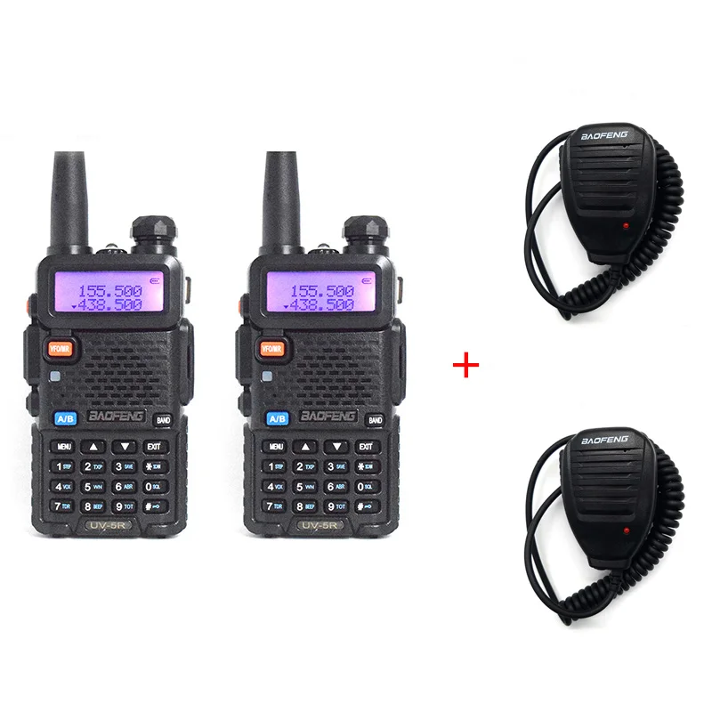 Option3 2 шт. BaoFeng UV-5R walkie talkie Профессиональный CB радио приемопередатчик baofeng UV5R 5 Вт двухдиапазонный радио VHF& UHF портативный двухстороннее радио - Цвет: Option3