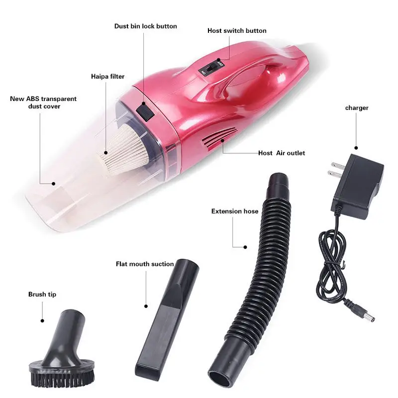 Аккумуляторный беспроводной пылесос для сухой и влажной уборки двойного назначения, Мощное всасывание для шерсти домашних животных, автомобильный домашний пылесборник, аспиратор