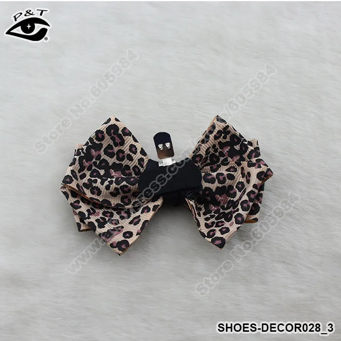 1 пара/лот леопардовые туфли с декоративными зажимами и бантом для свадебной
