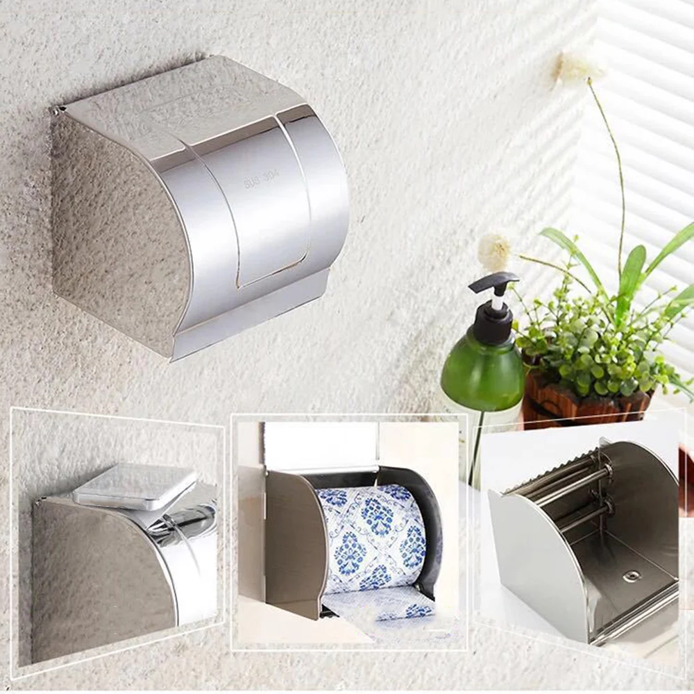 Утолщенный рулон бумаги туалетная бумага коробка водонепроницаемый ящик из нержавеющей стали держатель бумаги
