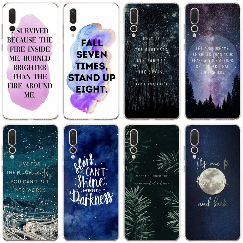 Вдохновляющие цитаты Мягкий Силиконовый ТПУ чехол для телефона Huawei P9 P10 P20 PLUS P30 PRO