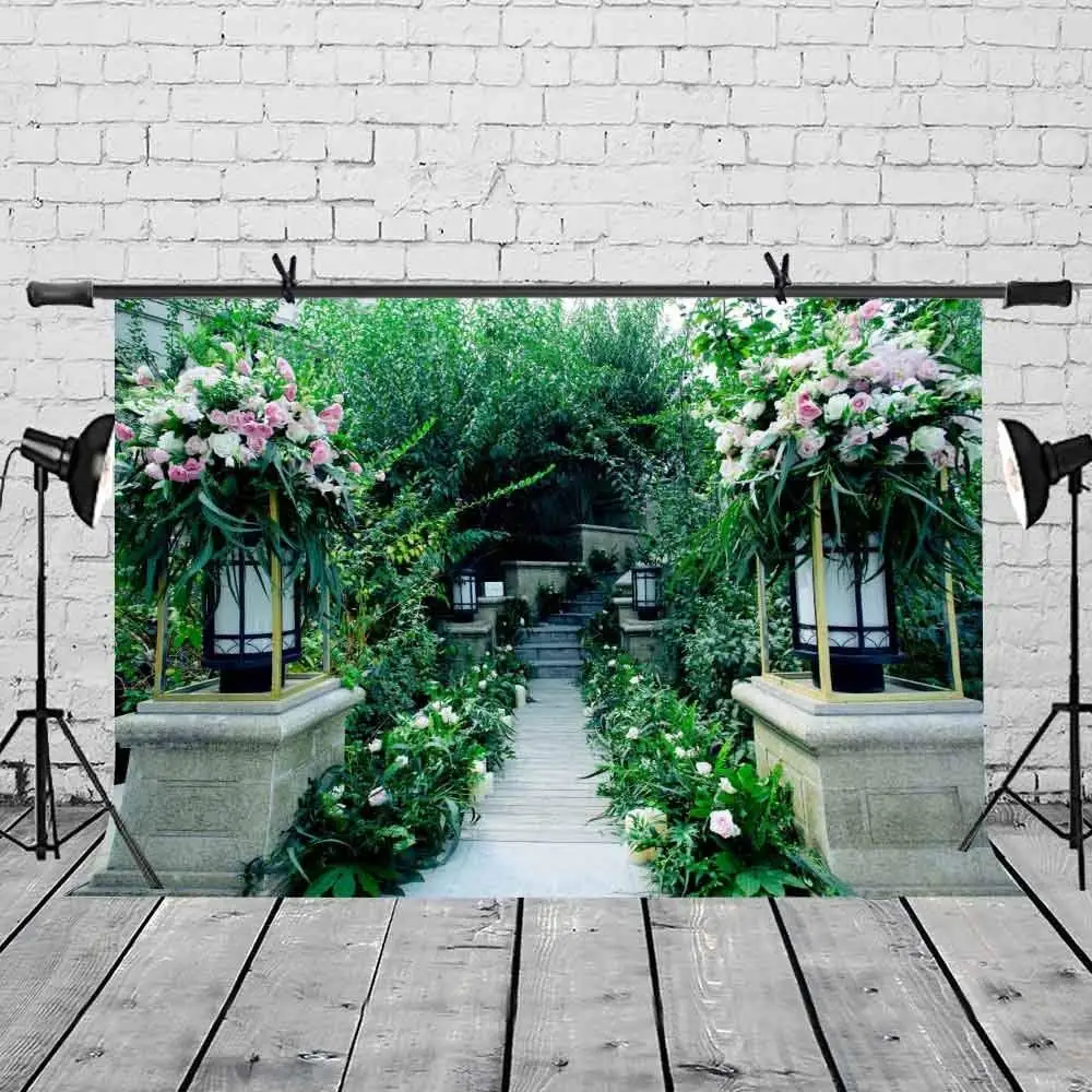 7x5ft зеленый фон пышная зелень Trail фотография Backgroud и Студия реквизит для фона |