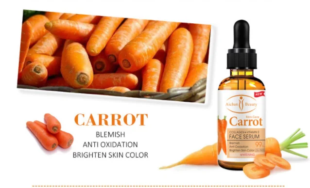 CARROT Aichun сыворотка серии алоэ вера морковь питательное отбеливание с помощью улиток яйца укрепляющий успокаивающий Восстанавливающий экстракт для ухода за лицом - Вес нетто: CARROT