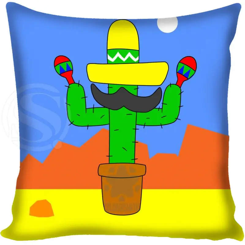 Pillowcase Изготовленный на заказ Наволочка с изображением кактусов площади молнии дома декоративная наволочка с двух сторон Печатный 35X 35, 40 X40 размером 45*45, 60X60 - Цвет: Pillowcase