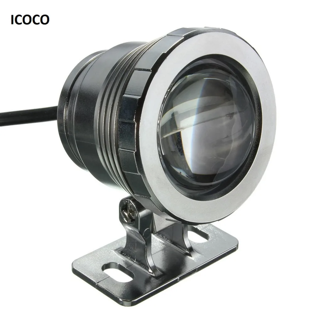 

ICOCO Waterproof 10W RGB LED Light Garden Fountain Pool Pond Spotlight Super Bright Underwater Light Lamp with Remote Control