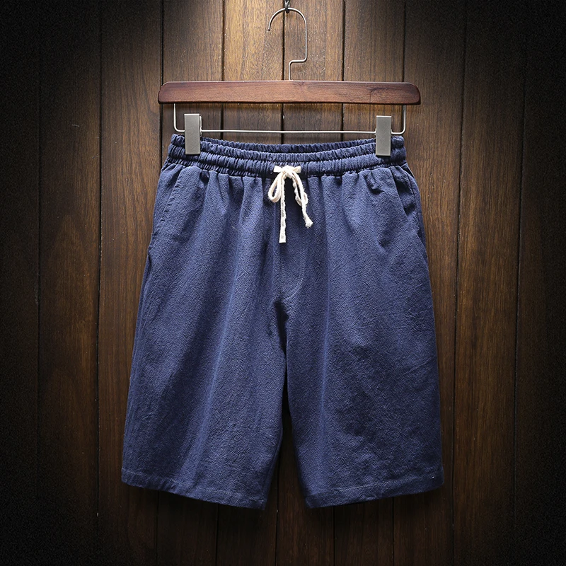 2018 Летняя одежда новые мужские льняные шорты хлопковые пляжные шорты|pants pants|flax