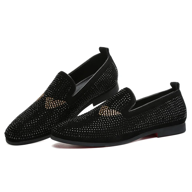 Большие размеры мужские лоферы для взрослых с блестками роскошные летние