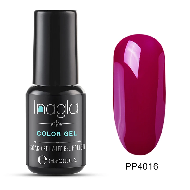 PP4016 Inagla Гель-лак 8 mlфиолетовая серия 24 цвета лак для ногтей Гель-лак для нейл-арта замочить от Vernis стойкий Цветной Гель-лак для ногтей - Цвет: PP4016