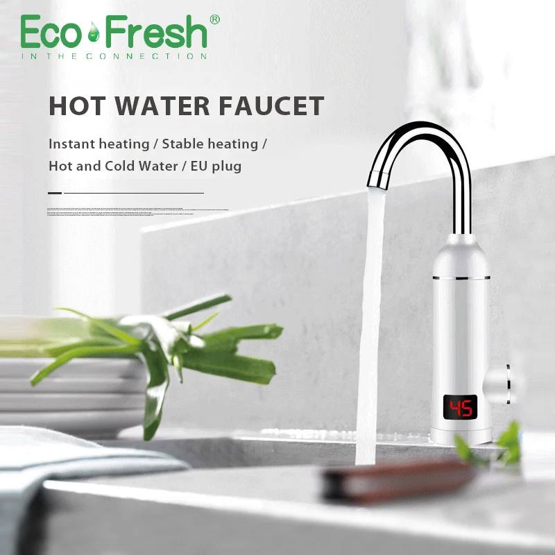 Ecofresh мгновенный нагреватель горячей воды кран Быстрый мгновенный термостат для водонагревателя 3000 Вт Электрический кран дисплей температуры
