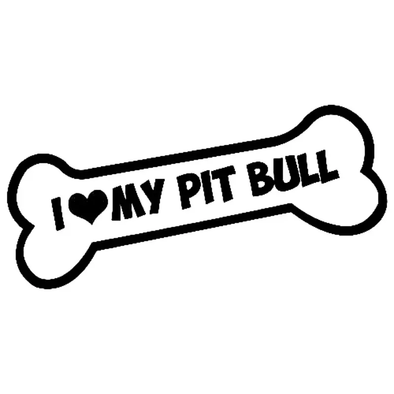 15,9 см* 5,5 см собачья кость I Love My Pit Bull виниловая наклейка на бампер Pitbull наклейки для автомобиля Стайлинг Черный Серебряный C8-0509 - Название цвета: Черный